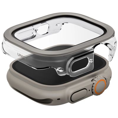 2. Etui ze szkłem hartowanym UNIQ Voute na Apple Watch Ultra 49 mm - srebrne