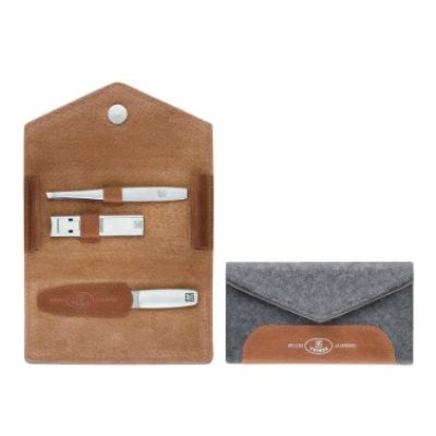 Zestaw podróżny do manicure ZWILLING 97698-005-0 Twinox – szare, filcowe etui, 3 elementy