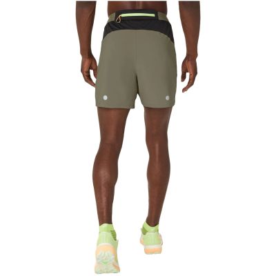 3. ASICS Fujitrail All Over Print 5IN Short 2011D392-300 Zielone L