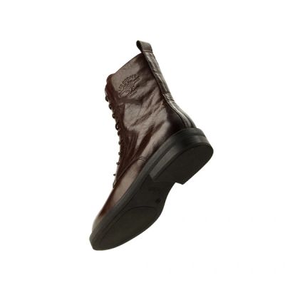 3. Lee Cooper buty damskie botki brązowe trzewiki skóra naturalna modne