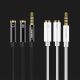 9. Ugreen kabel przewód rozdzielacz słuchawkowy mini jack 3,5 mm - 2 x mini jack 3,5mm (mikrofon + wyjście stereo) czarny (AV141)