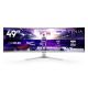 25. Philips Evnia 8000 49M2C8900L/00 monitor komputerowy 124,2 cm (48.9") 5120 x 1440 px Dual QHD QD-OLED Biały