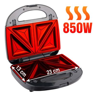 18. ELDOM OPIEKACZ WIELOFUNKCYJNY 5 IN 1 ST250 850W WYMIENNE PŁYTY: SANDWICH, GRILL, GOFRY, ORZESZKI, MINI PĄCZKI