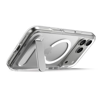 8. Etui Spigen Ultra Hybrid "S" MagSafe na iPhone 17 Pro - przezroczysto-białe