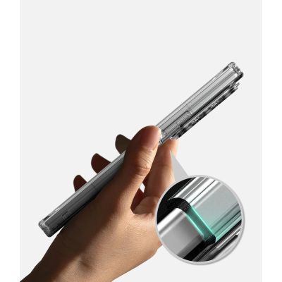 7. Etui Ringke Fusion Flap Magnetic MagSafe na Samsung Galaxy Z Fold 8 Ultra - przezroczyste