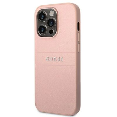 2. Etui Guess Saffiano Strap na iPhone 14 Pro Max - różowe