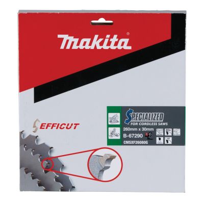 3. T.C.T. tarcza Makita B-67240 260X2.15X30mm 10° T80 EFFICUT