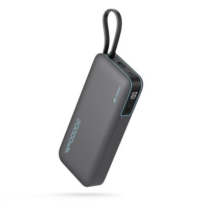 Powerbank Cuktech CUKP200NGLDG 55W 20000mAh z wbudowanym kablem USB-C - szary