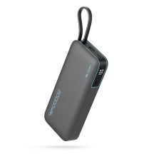 Powerbank Cuktech CUKP200NGLDG 55W 20000mAh z wbudowanym kablem USB-C - szary