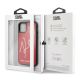 7. Etui Karl Lagerfeld Signature Glitter na iPhone 11 Pro Max - czerwone