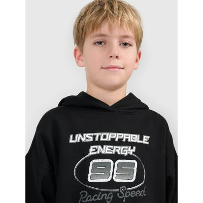 5. Bluza dresowa loose z kapturem chłopięca 4F 4FJRSS26TSWSM2814-20S
