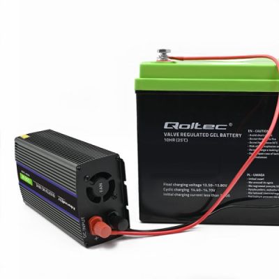 15. QOLTEC PRZETWORNICA NAPIĘCIA MONOLITH 1200 MS WAVE | 12V NA 230V | 600/1200W | USB
