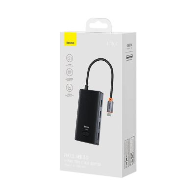 5. Hub USB-C Baseus PioneerJoy 4xUSB-A 3.0 - szary