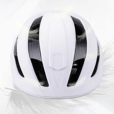 6. Kask rowerowy MTB Wozinsky z odpinanym daszkiem lekki L - czarno-biały