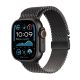 Apple Watch Ultra 2 GPS + Cellular 49mm tytanowa koperta z czarnym tytanowym paskiem Milanese - M