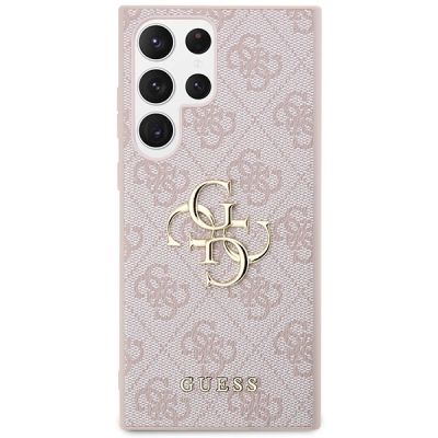 3. Etui Guess 4G Big Metal Logo na Samsung Galaxy S23 Ultra - różowe
