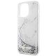 6. Etui Guess Liquid Glitter Marble na iPhone 14 Pro Max - białe