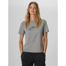 T-shirt loose z nadrukiem damski 4F 4FKAW26TTSHF4502-26S