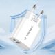 13. Ładowarka sieciowa Wozinsky WGWCW USB-A USB-C 20W - biała
