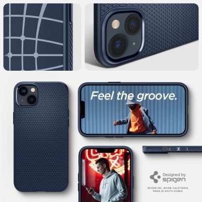 9. Etui Spigen Liquid Air na iPhone 14 Plus - niebieskie