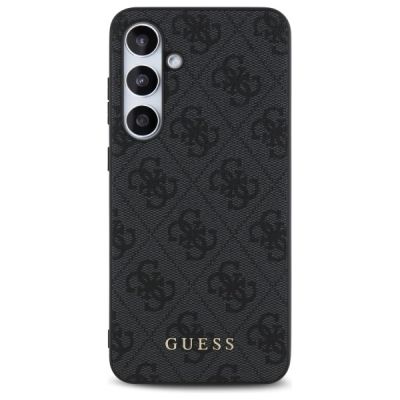 3. Guess GUHCS24FEG4GFGR S24 FE S721         szary/grey hardcase 4G Metal Gold Logo