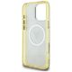 7. Etui Guess IML Metal Glitter 4G Circle Triangle MagSafe na iPhone 16 Pro Max - brązowe