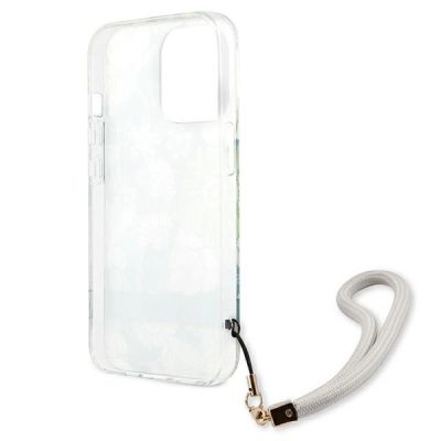 7. Etui Guess Flower Strap na iPhone 13 Pro Max - zielone