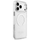 4. Etui Guess Metal Outline MagSafe do iPhone 17 Pro Max - srebrne