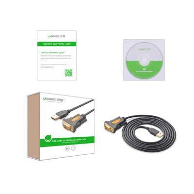 3. Ugreen kabel adapter USB-A - DB9 RS-232 1.5m szary (CR104)