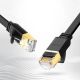 8. Ugreen kabel sieciowy internetowy Ethernet patchcord U/FTP Cat. 7 10Gb/s płaski 0.5m czarny (NW106)