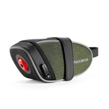 Torba podsiodłowa Rockbros C52-2 lekka z oświetleniem 250 mAh - zielona