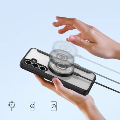 11. Etui Dux Ducis Skin X Pro na Samsung Galaxy S25 z MagSafe i portfelem - czarne