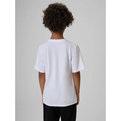 2. T-shirt regular z nadrukiem chłopięcy 4F 4FJRAW26TTSHM4523-10S