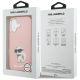 8. Etui Karl Lagerfeld IML Aquarelle Choupette & Logo MagSafe na iPhone 17 - różowe