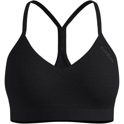 Biustonosz sportowy damski Odlo Sport bra MERINO SOFT czarny