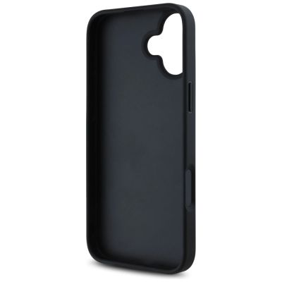 7. Etui Guess Grained Roses Big 4G logo na iPhone 16 - czarne