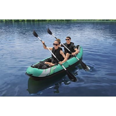 11. Bestway 65052 / 24 kajak sportowy 2 os. Czarny, Zielony, Szary, Miętowy Kopolimer akrylonitrylo-butadieno-styrenowy (ABS), Nylon, Poliester, Polipropylen (PP), Polichlorek winylu (PVC) Nadmuchiwany kajak