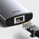 17. Hub Baseus Metal Gleam 8w1 USB-C - USB-C PD 100W 1x HDMI 4K 30Hz 1x czytnik kart SD i microSD 3x USB-A 3.2 1xRJ45 - szary