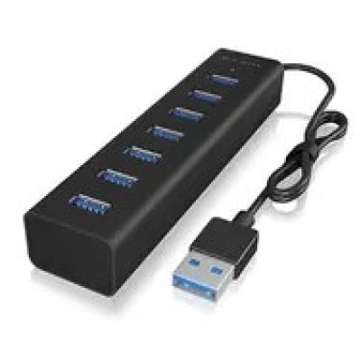 5. ICY BOX IB-HUB1700-U3 USB 3.2 Gen 1 (3.1 Gen 1) Type-A 5000 Mbit/s Czarny