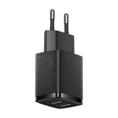 4. Baseus Compact ładowarka sieciowa 2x USB 10.5W czarny (CCXJ010201)