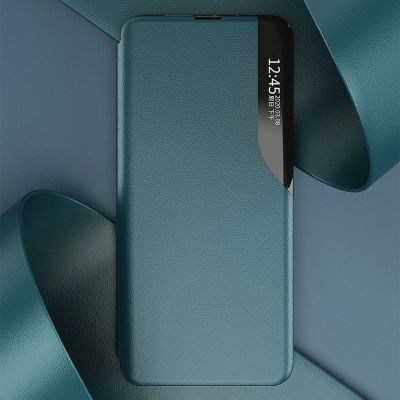 7. Eco Leather View Case elegancki futerał etui z klapką i funkcją podstawki Xiaomi Redmi K40 Pro+ / K40 Pro / K40 / Poco F3 czerwony
