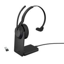 Jabra 25599-899-989 słuchawki/zestaw słuchawkowy Przewodowy i Bezprzewodowy Opaska na głowę Biuro/centrum telefoniczne Bluetooth Podstawka do ładowania Czarny