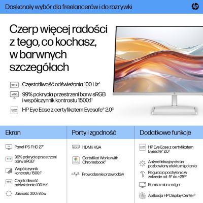 7. MONITOR HP LED IPS 27" 527sf (94F44E9) 100Hz