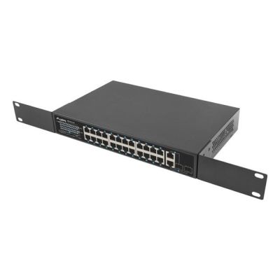 4. SWITCH LANBERG RSFE-24P-2C-250 24X 100MB POE+/2X COMBO RACK 19" GIGABIT ETHERNET 250W