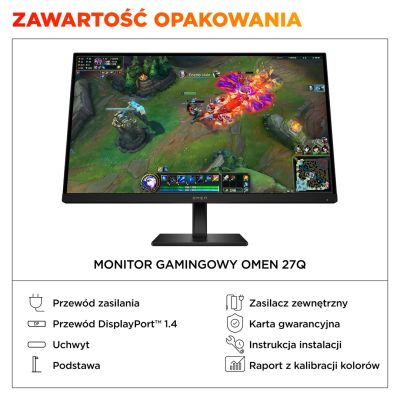 5. MONITOR HP LED, QHD 27" OMEN 27q G2 (AV4H6E9) 180Hz