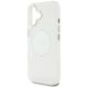 6. Etui Guess IML Metal Colored Circle Classic Logo MagSafe na iPhone 16 - białe