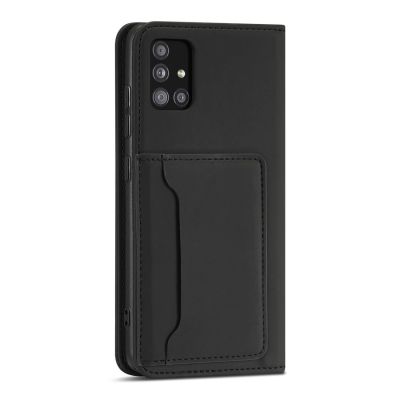 6. Magnet Card Case etui do Xiaomi Redmi Note 11 pokrowiec portfel na karty kartę podstawka czarny