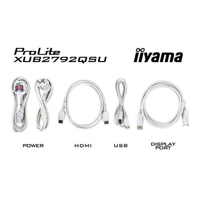 10. iiyama ProLite XUB2792QSU-W6 monitor komputerowy 68,6 cm (27") 2560 x 1440 px Wide Quad HD LED Biały