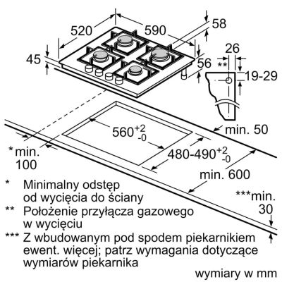 6. Płyta gazowa SIEMENS EP6A6PI10