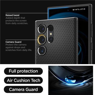12. Etui Spigen Liquid Air na Samsung Galaxy S24 Ultra - czarny mat